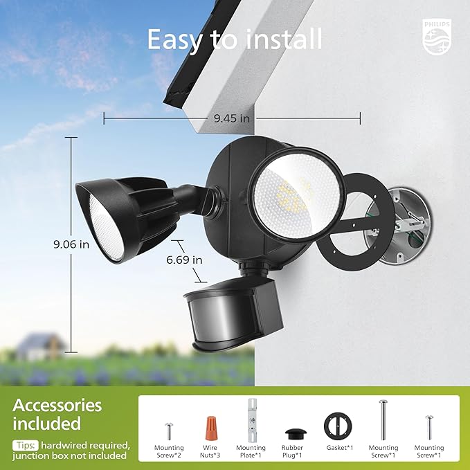 Philips 44W 4200 lm Motion Sensor LED Security Light Outdoor w/PIR, 5000K - Image 7