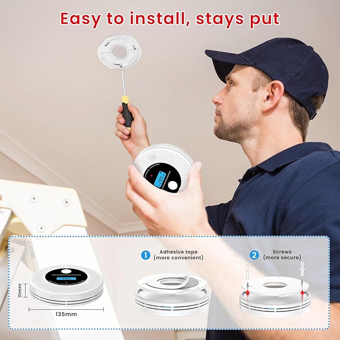 Alertlink 2-in-1 Smoke and Carbon Monoxide Detector Alarm, - Image 7