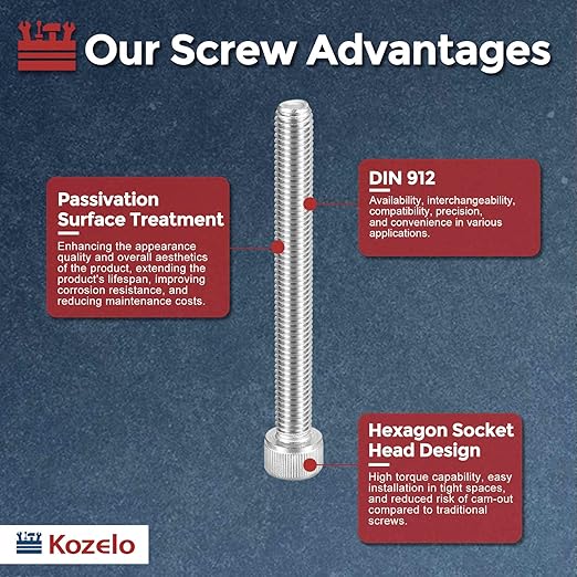 Kozelo 2pcs Socket Head Cap Screws - Image 3