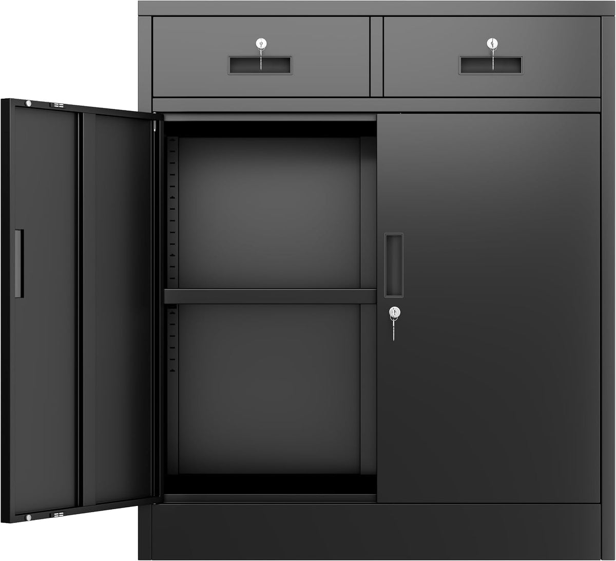 besfur metal storage cabinet, garage storage cabinet with, main product view