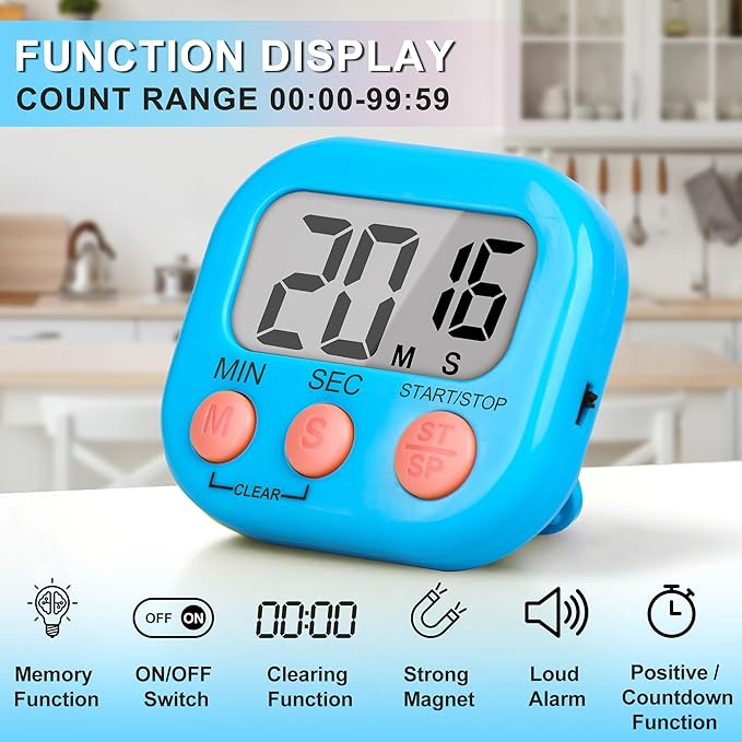 ZILLEEN Classroom Timer for Kids Teachers 4 Pack Digital Timers - Image 2