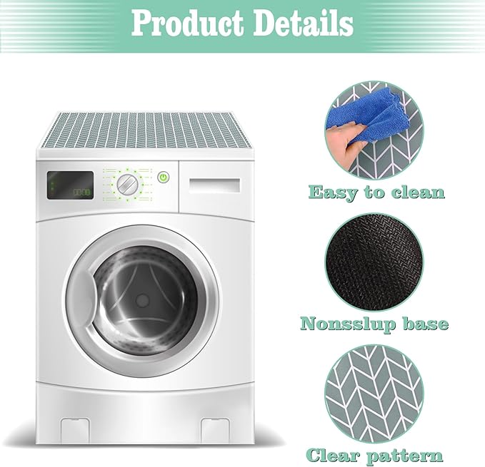 Actvty Washer and Dryer Covers for the Top, 2 Pieces 25.6'' x 23.6'' Washer - Image 2