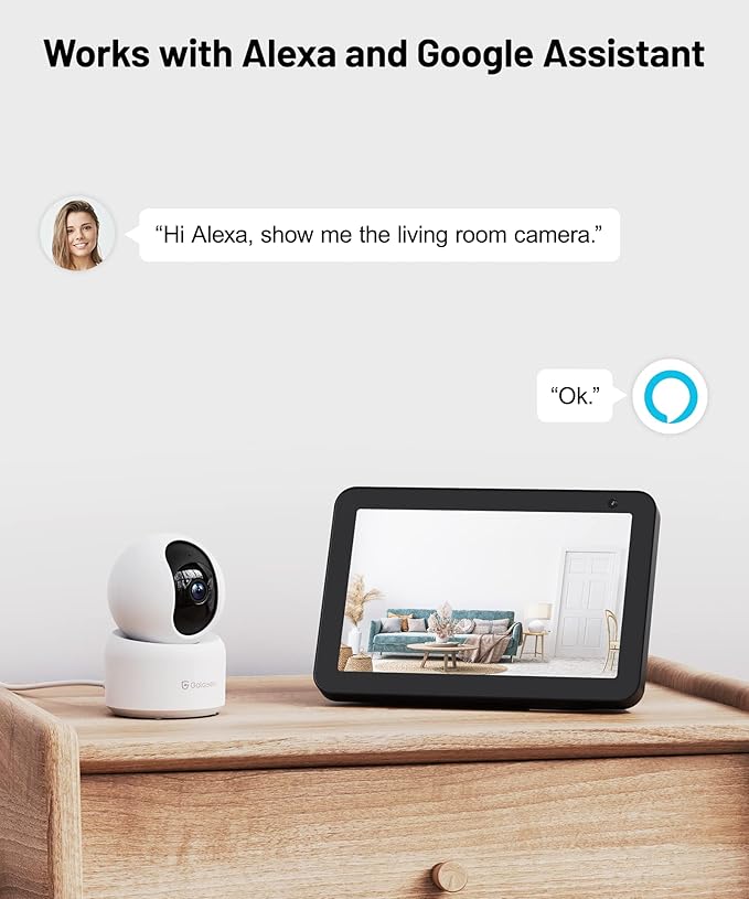 GALAYOU Indoor Security Camera 2K, Pet Camera, 360 Degree 2.4G WiFi Home - Image 7
