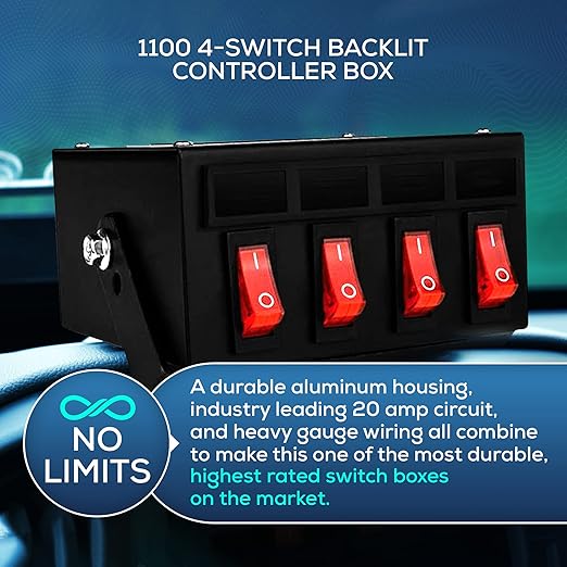Ultra Bright Lightz 1100 4-Switch Backlit Controller Box | Emergency Vehicle - Image 2