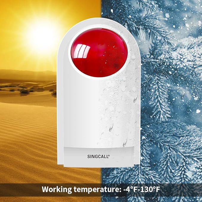 Remote Emergency Strobe Siren Alarm Kit Waterproof Outdoor Loud Panic SOS - Image 7