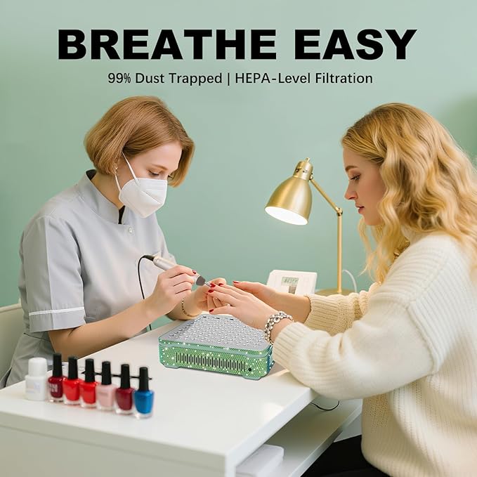 Nail Dust Collector | 1000PA Gel Nail Dust Collector | 10 Speed Levels | Low - Image 2