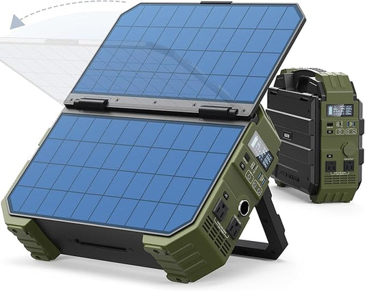 BLAVOR Portable Power Station 1600W, Built-in Solar Panel, 1024Wh LiFePO4 by BLAVOR