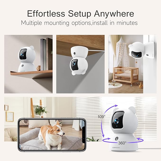 2.5K Security Camera Indoor, Non-Subscription AI Person/Pet/Cry Detection - Image 8