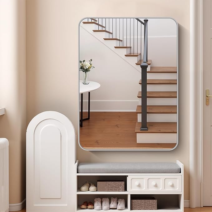 FORBATH 36x48 Inch Silver Bathroom Mirror - Image 2