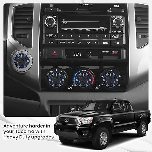 4 Pack - 2nd Gen Tacoma Accessories AC Knob Upgrade - 2005, 2015 Tacoma Climate - Image 2