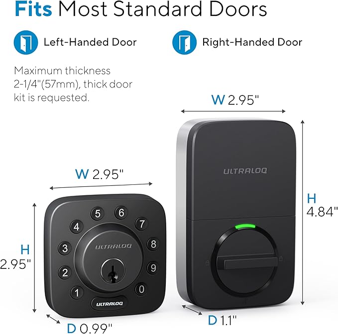 ULTRALOQ U-Bolt Smart Lock, 5-in-1 Keyless Entry Door Lock - Image 6