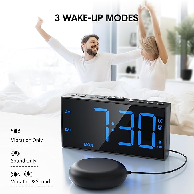 Mesqool Loud Alarm Clock for Heavy Sleeper, - Image 2