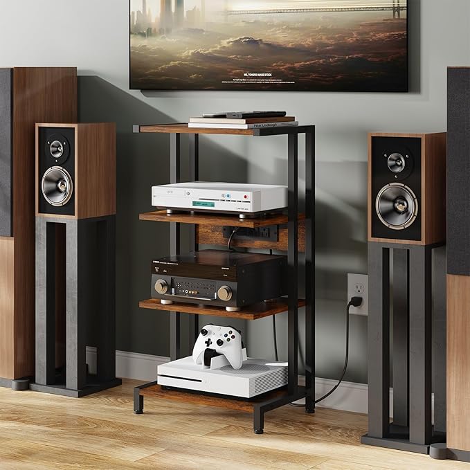 X-cosrack 16.5" Small 4-Tier AV Media Stand - Image 9