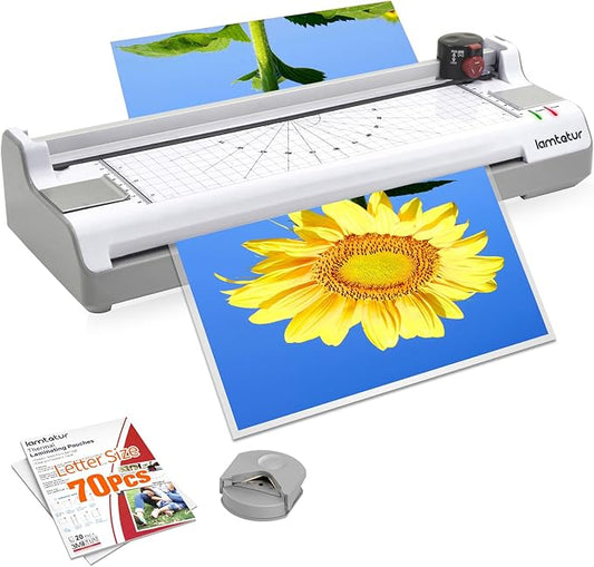 Laminator Machine 11X17 with 70Letter Size Laminating Sheets by Lamtetur
