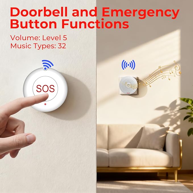 Hapippofa Caregiver Call Button Wireless Call Button - Image 5