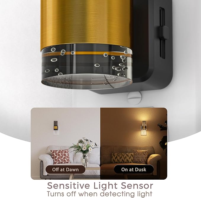 Briignite Night Light, 2 Pack Dimmable Night Lights Plug into Wall, LED Night - Image 2