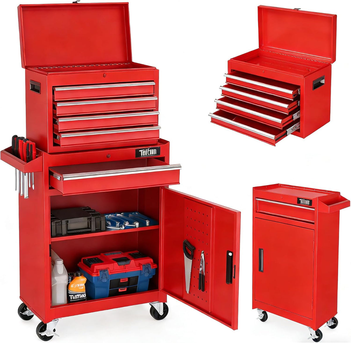 tuffiom 5-drawer rolling tool chest, tool storage cabinet, main product view