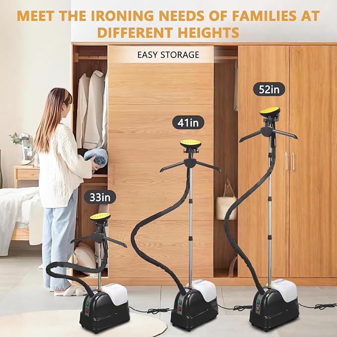 Steamer for Clothes 1800W Standing Garment Steamers 45s Fast Heat-up 90 Mins of - Image 7