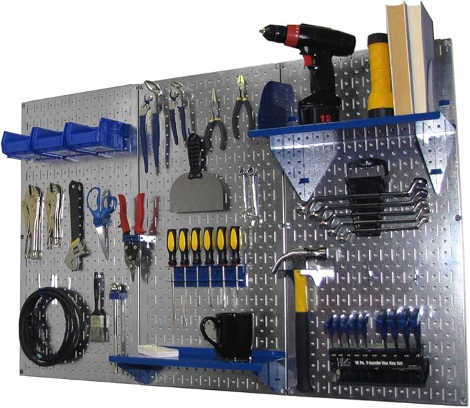Wall Control Pegboard Organizer 4 ft. Metal Pegboard Standard Tool Storage Kit by Wall+Control