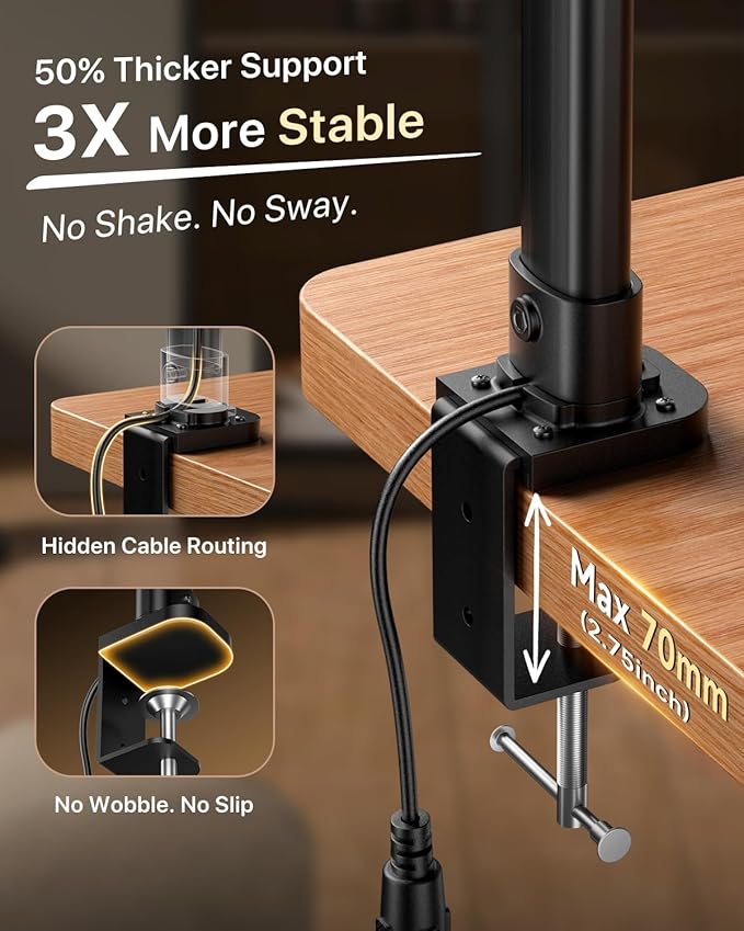 ONEMIX 42" LED Desk Lamp with Clamp, Architect Desk Light with Remote, - Image 9