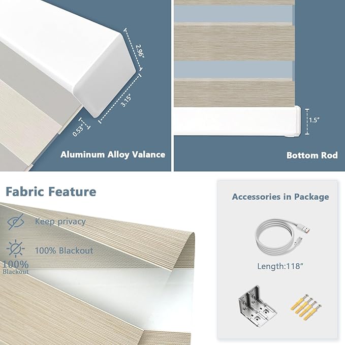 COOLWINDS Motorized Zebra Blinds - Image 3