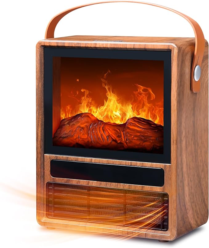 FLAME&SHADE Portable Electric Fireplace Heater by FLAMESHADE