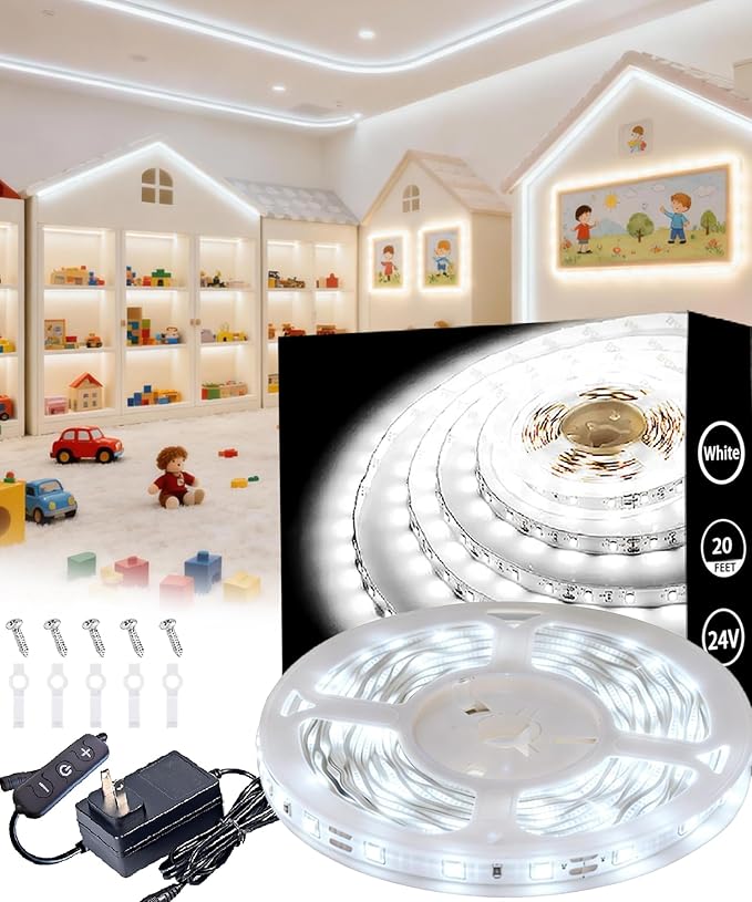 Led Strip Lights for Bedroom Dimmable 20 FT 360 Leds Rope Light Flexible Super by Aalnfe