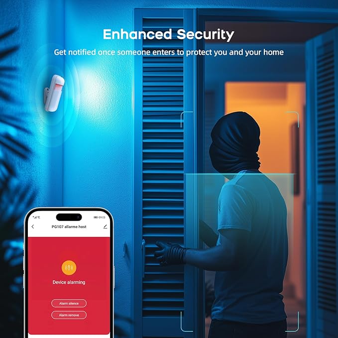 LWOHSI Alarm Systems with 4.3" Large Fulltouch Screen, 4G SMS/Tuya APP Alert - Image 5
