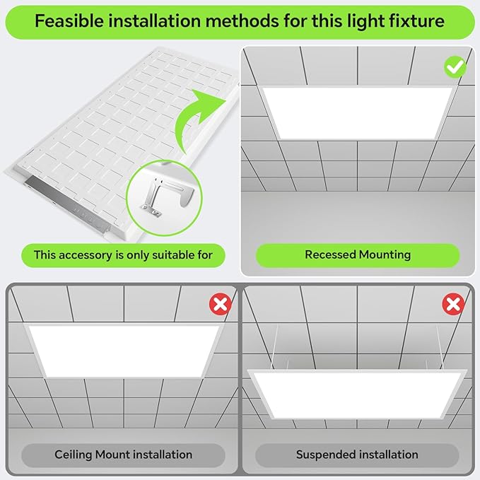 SLAclite 6 Pack 2x4 LED Flat Panel Light 50/40/35/30/25W 6500lm Adjustable - Image 7