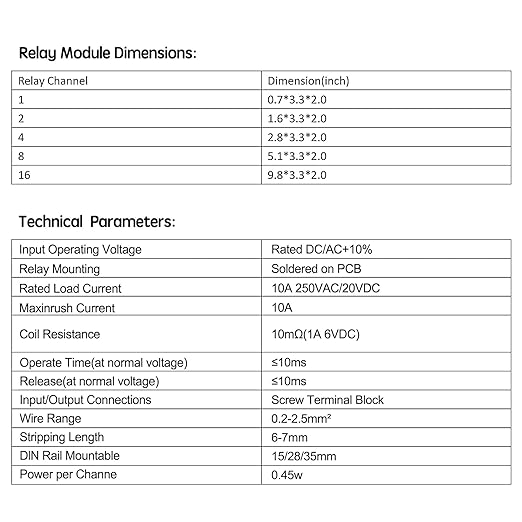 GUETNEU Relay Board, Relay Module 1 Channel 1 SPDT DIN Rail Mount 24V DC/AC - Image 7