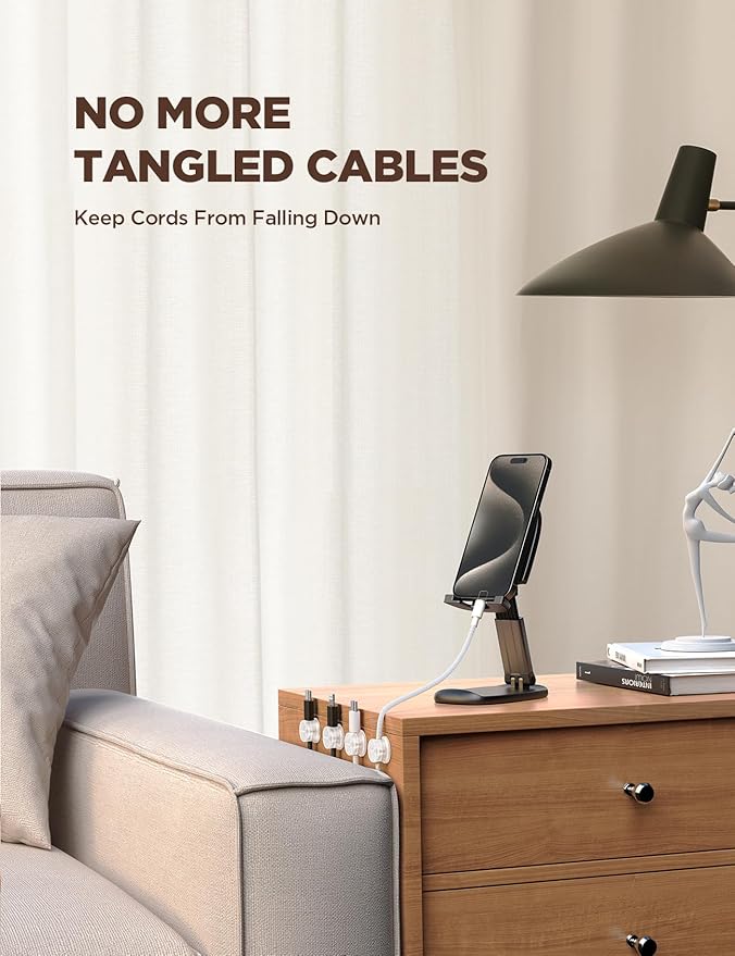 9 Pack Cable Management Cord Holder, JOYROOM Magnetic Cable Clips Adhesive Wire - Image 7
