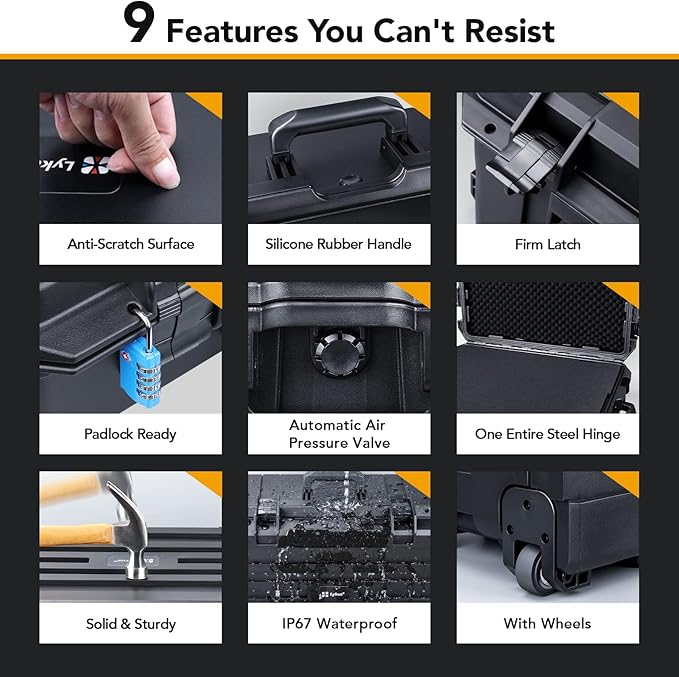 Lykus HC-6030 Large Waterproof Hard Case - Image 5