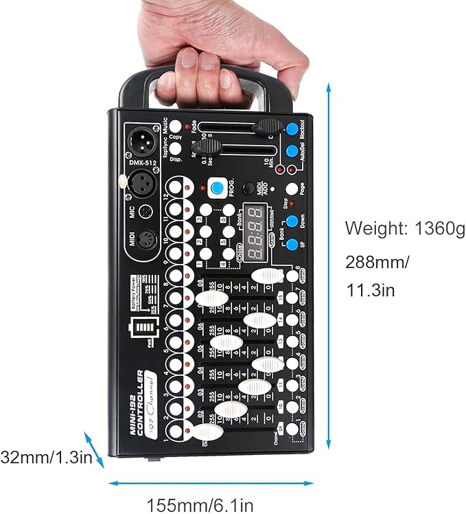 Battery Dmx Controller with Midi, Portable Dmx Controller - Image 7
