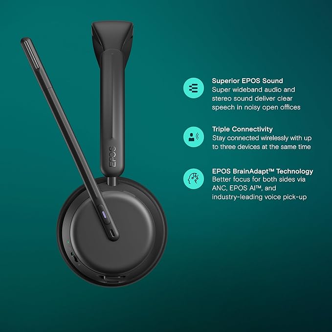 EPOS Impact 1060T ANC Adaptive Noise Cancelling Wireless Headset - Image 3