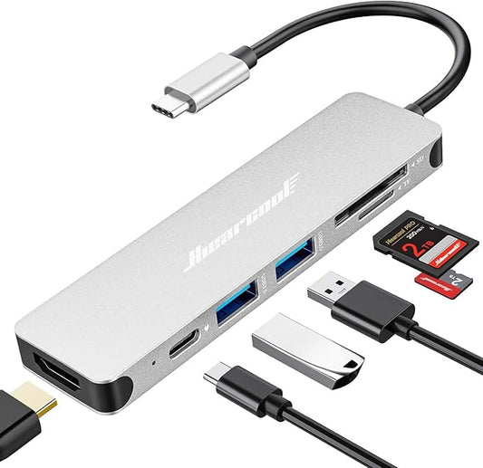 Hiearcool USB C Hub Multi-Port Adapter, 7-in-1 USB-C Dongle by Hiearcool