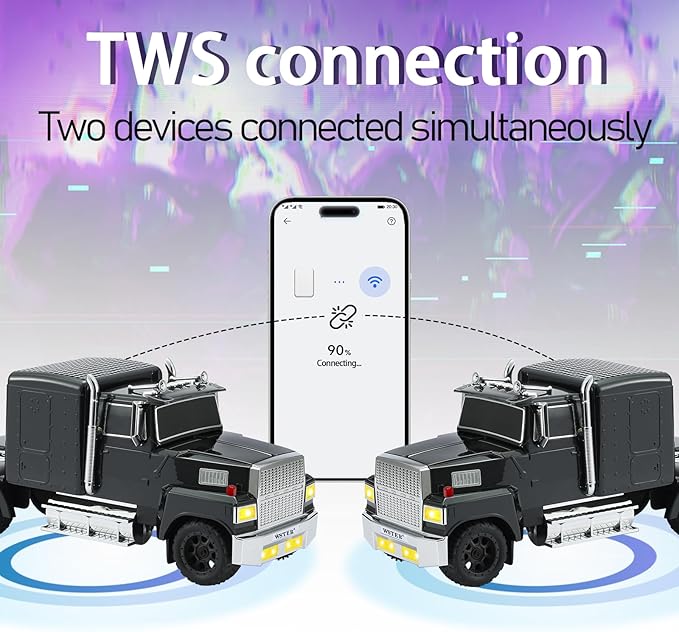 WSTER American Truck Bluetooth Speaker, Retro Car Model，Portable Wireless - Image 3
