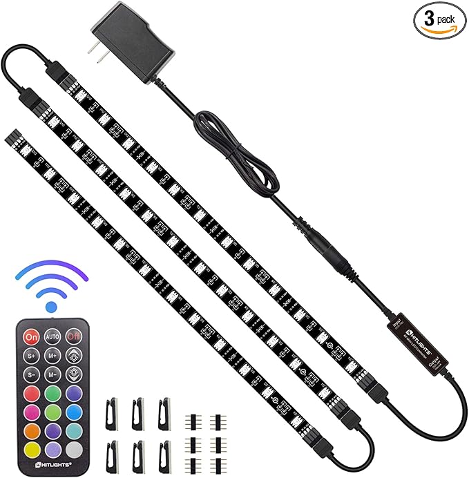 HitLights LED Strip Lights 3 Pre-Cut 12Inch/36Inch LED Light Strip Flexible by HitLights