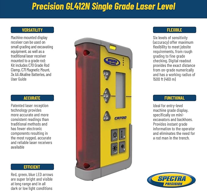 Spectra Precision CR700 Combination Laser Receiver - Image 2