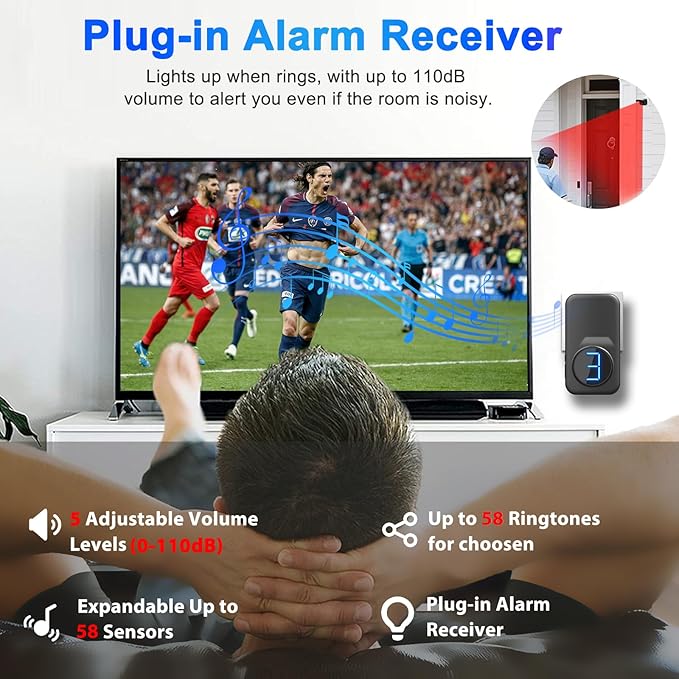 Wireless Driveway Alarm, Outdoor Weatherproof Motion Sensor & Detector - Image 4