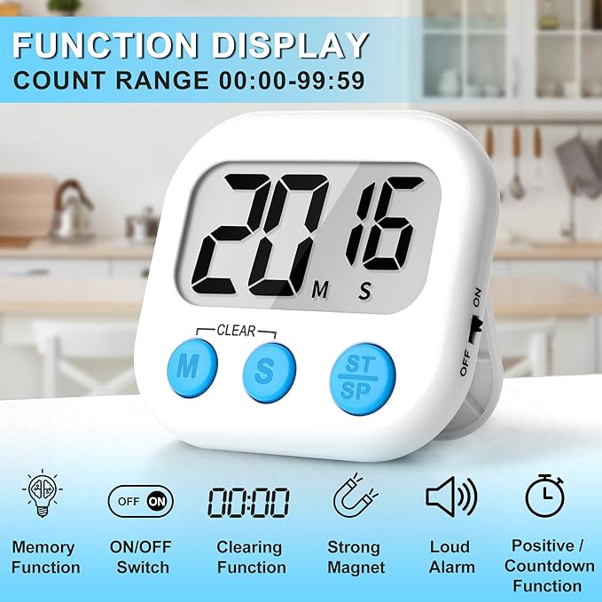 ZILLEEN Classroom Timer for Kids Teachers 2 Pack Digital Timers - Image 2