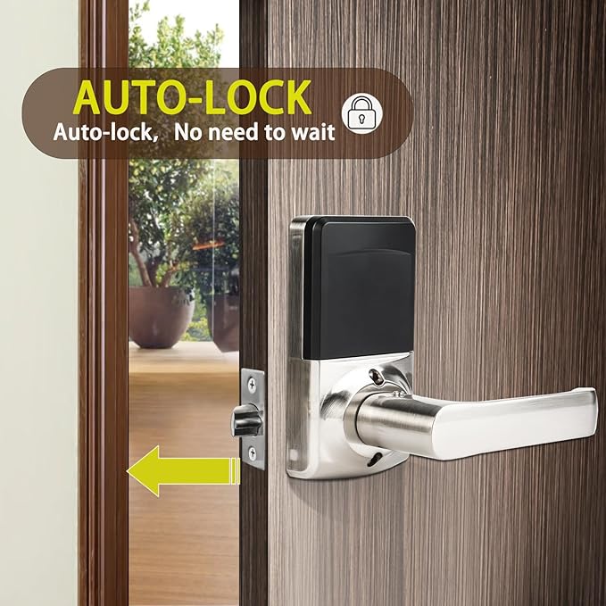 Keypad Door Lock with Handle, Digital Door Lock with Keypad Set, Keyless Entry - Image 4