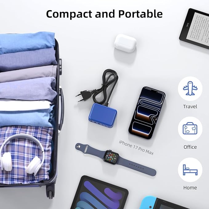 USB C Charger Block, 100W GaN 6 Port PD USB C QC USB A Wall Charger Adapter - Image 5