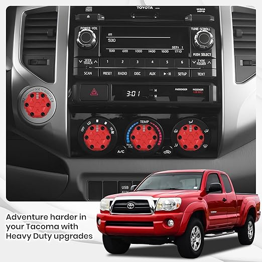 4 Pack - 2nd Gen Tacoma Accessories AC Knob Upgrade - 2005, 2015 Tacoma Climate - Image 2