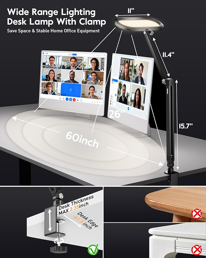 LED Desk Lamp for Home Office, Eye-Care Double-Sided Desk Light - Image 8