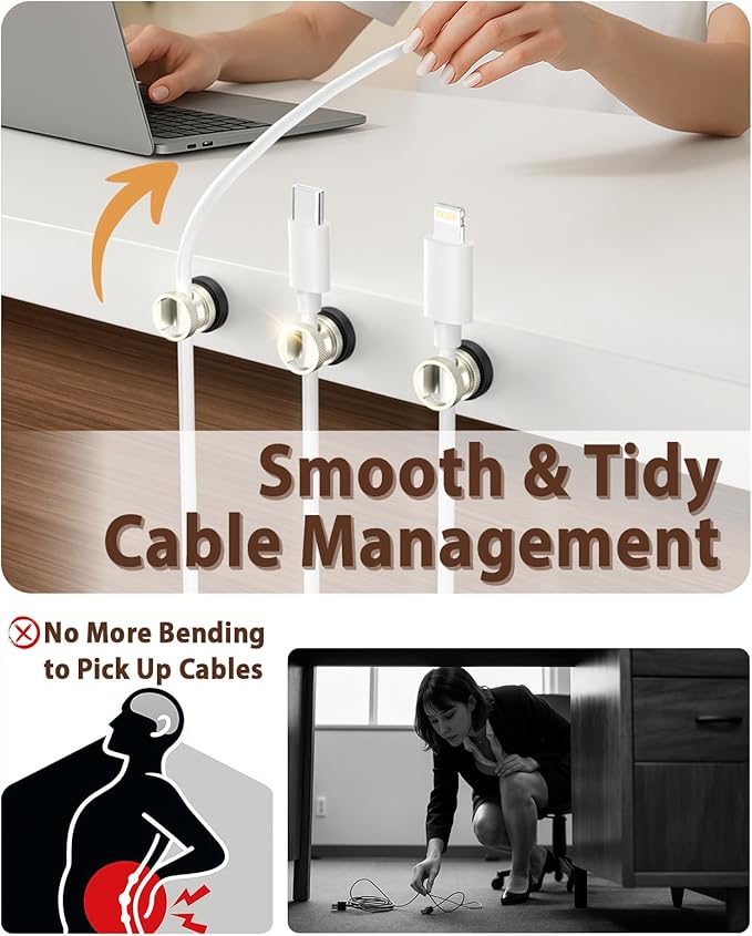 Viaky Magnetic Cord Holder 3 Pack Charger Holders - Image 6