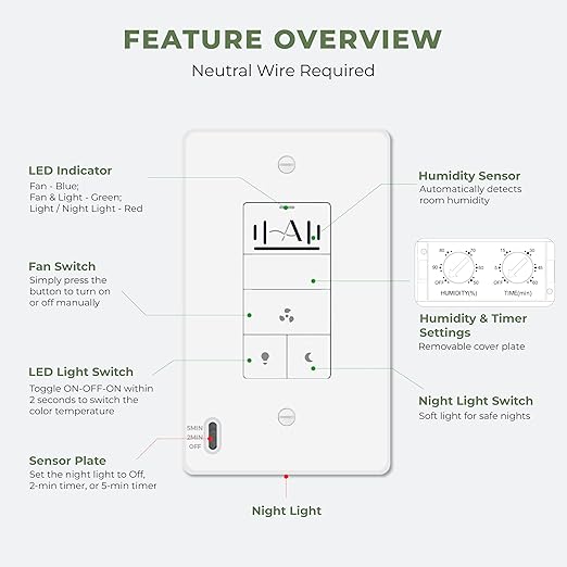 Akicon Humidity Sensor Switch - Image 6