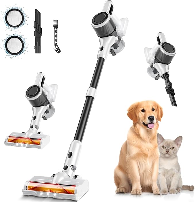 BSNAW Cordless Vacuum Cleaner for Home, 8-in-1 Lightweight Stick Vacuum by BSNAW
