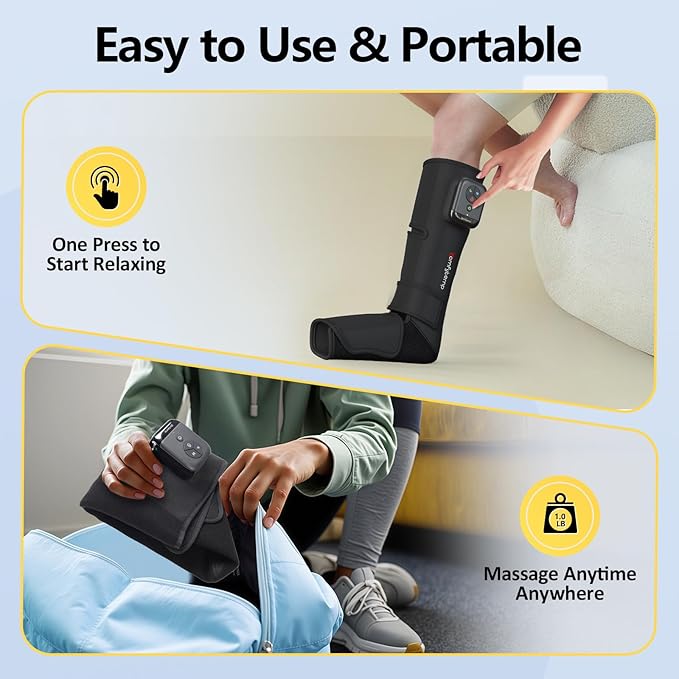 Comfytemp Air Compression Therapy Device K1011, Cordless Leg Massager - Image 7