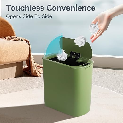 TIPGO 5 Gallon Motion Senor Bathroom Trash Can - Image 2