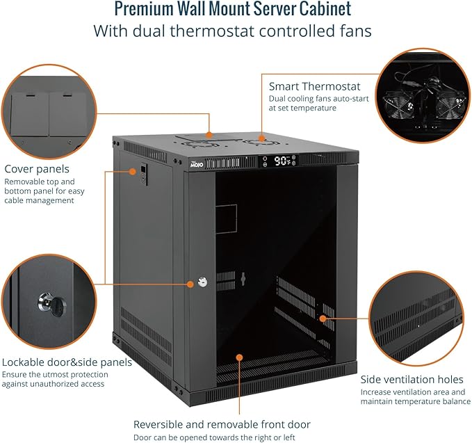 Tecmojo 12U Wall Mount Rack - Image 3